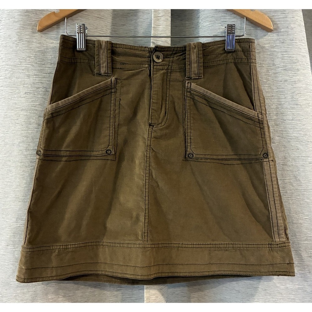 Aventura Women's Brown Utility Outdoor Short Skirt Size 4 Organic Cotton